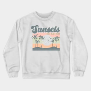 Sunsets and Palm Trees Crewneck Sweatshirt